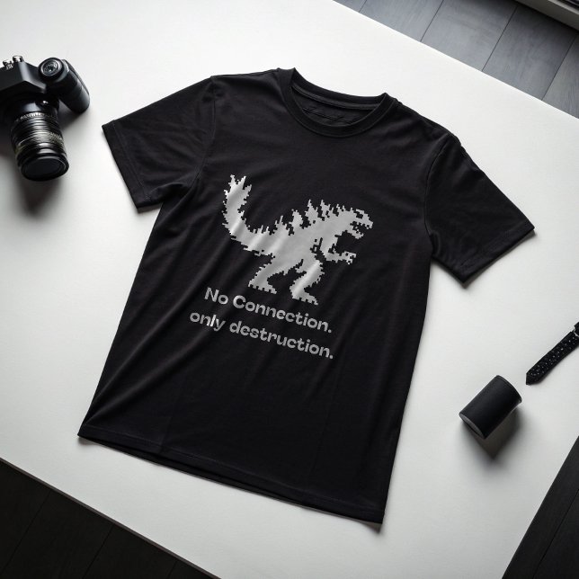 Camiseta No Connection Only Destruction Pixel Dino Savage  (Subido por el creador)