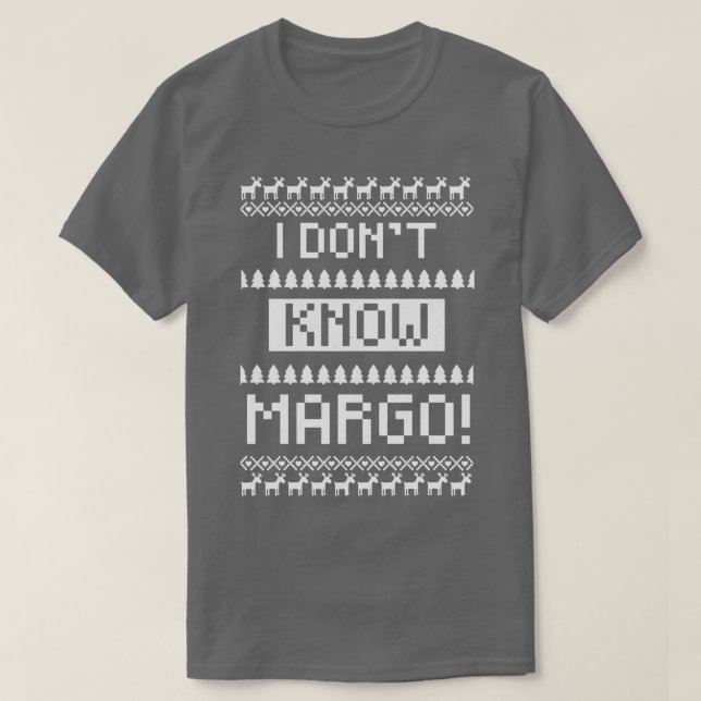 Camiseta No conozco a Margo (Diseño del anverso)