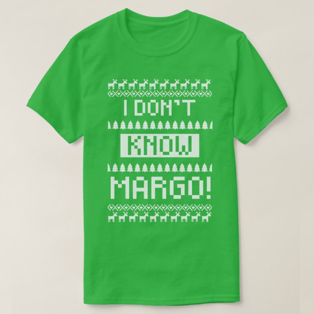 Camiseta No conozco a Margo (Diseño del anverso)
