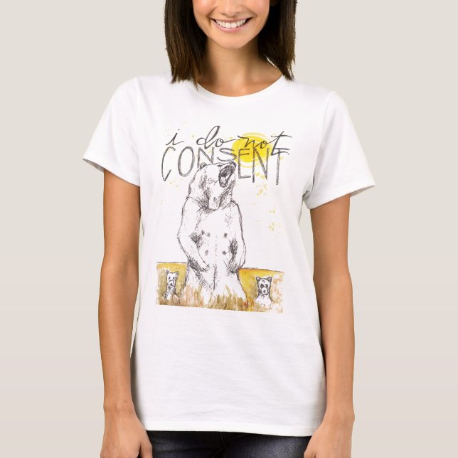 Camiseta NO CONSIENTO las piernas traseras de mamá Bear (Anverso)