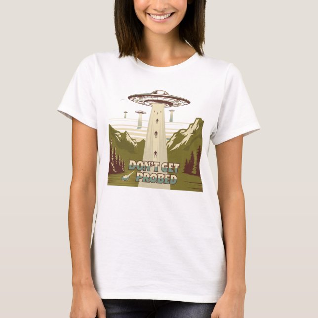 Camiseta No consigas un encuentro probed-Alien (Anverso)