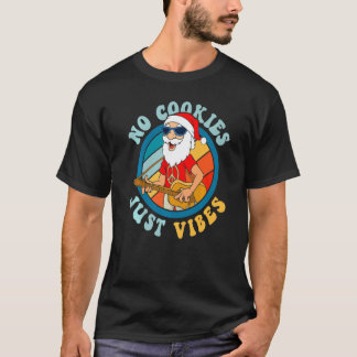 Camiseta No Cookies Just Vibes Hippie Guitar Santa Christma