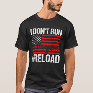 Camiseta No corro Cargué Sarcástica Bandera de Estados Unid