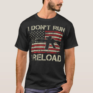 Camiseta No corro me vuelvo a cargar - AR15 Vintage USA Fla