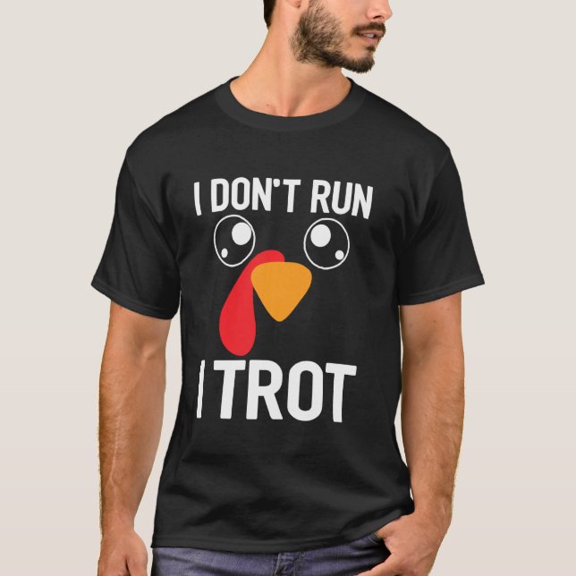 Camiseta No corro, trote divertido trote de acción de graci (Anverso)