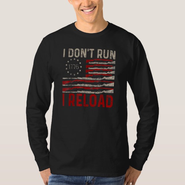 Camiseta No corro, vuelvo a cargar a patriota de bandera es (Anverso)