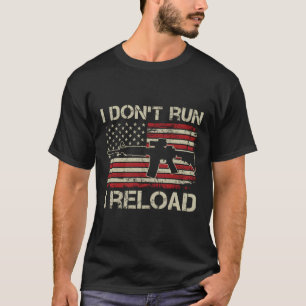 Camiseta No Corro Vuelvo A Cargar - Ar15 Bandera De Eeuu Vi