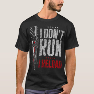 Camiseta No corro, vuelvo a cargar la bandera estadounidens