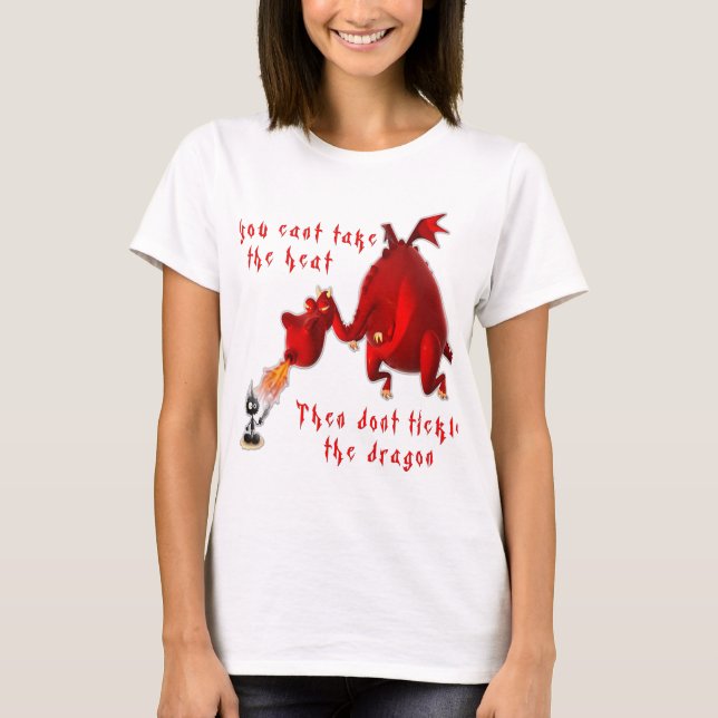 Camiseta No cosquillee el dragón… (Anverso)