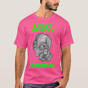Camiseta No Creo En Humanos Alien Head Ufo