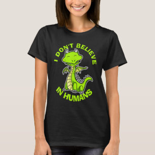 Camiseta No Creo En Humanos Criaturas Mitológicas Dragón