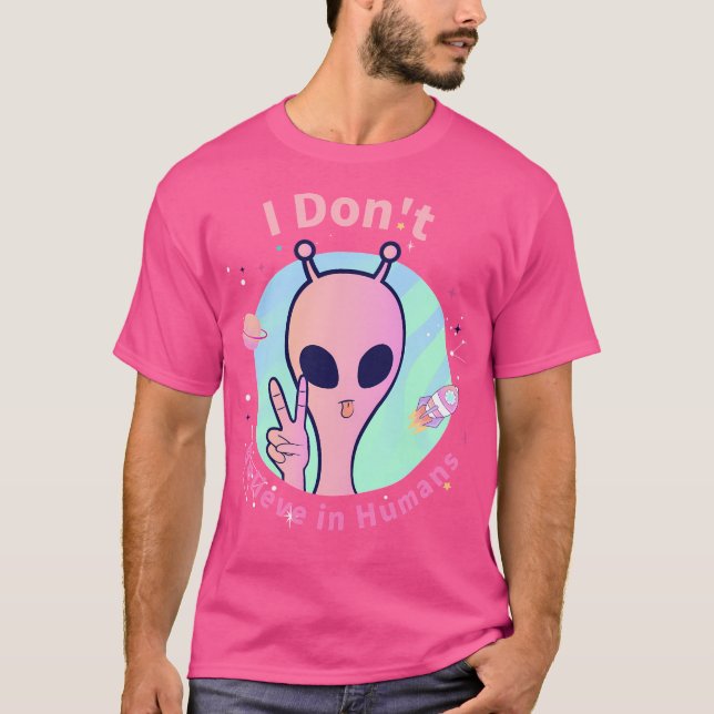 Camiseta No Creo En Los Humanos (Anverso)