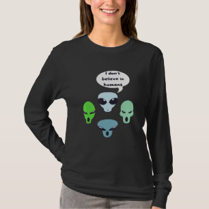 Camiseta No creo en los humanos Alien Ufo