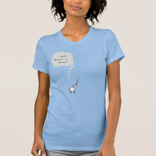 Camiseta No creo en los humanos, Unicorn,