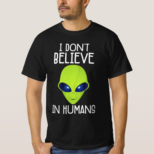 Camiseta No creo en los seres humanos (Anverso)