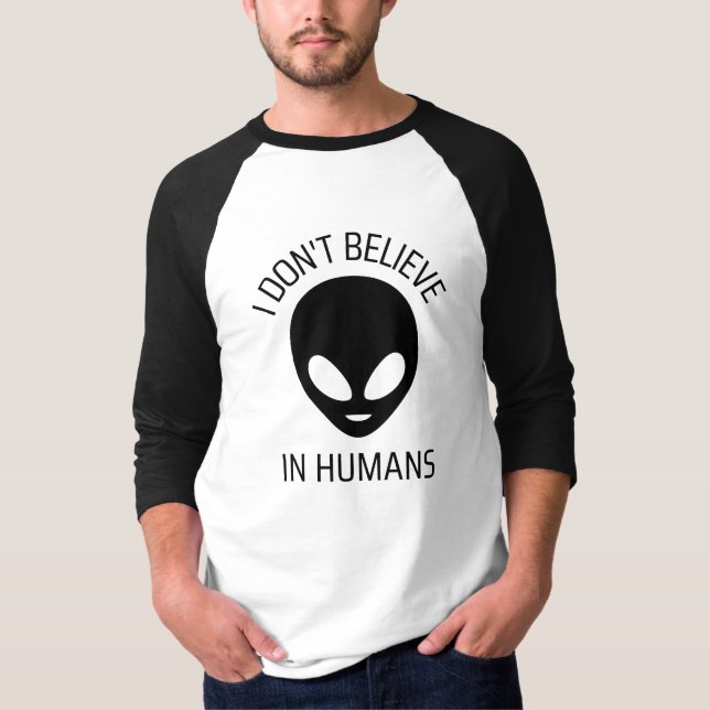 Camiseta No creo en los seres humanos   (Anverso)