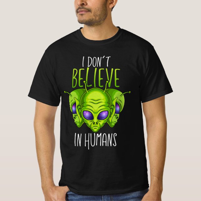 Camiseta No creo en los seres humanos (Anverso)