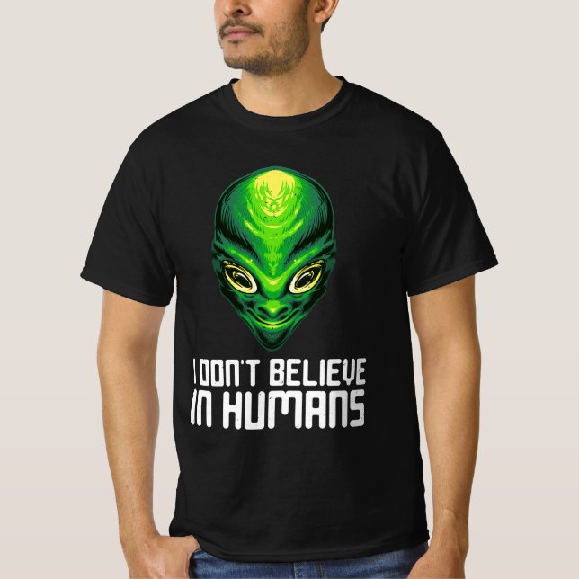 Camiseta No creo en los seres humanos (Anverso)