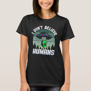 Camiseta No creo que los humanos sean un alimento verde par