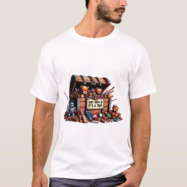 Camiseta "No crezcas: es una trampa" (Anverso)