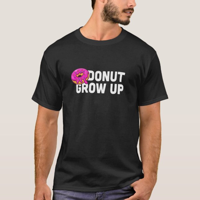 Camiseta No crezcas, fiesta de donas (Anverso)
