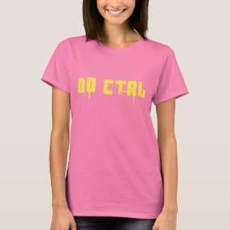 Camiseta NO CTRL - amarillo sobre verde del ejército