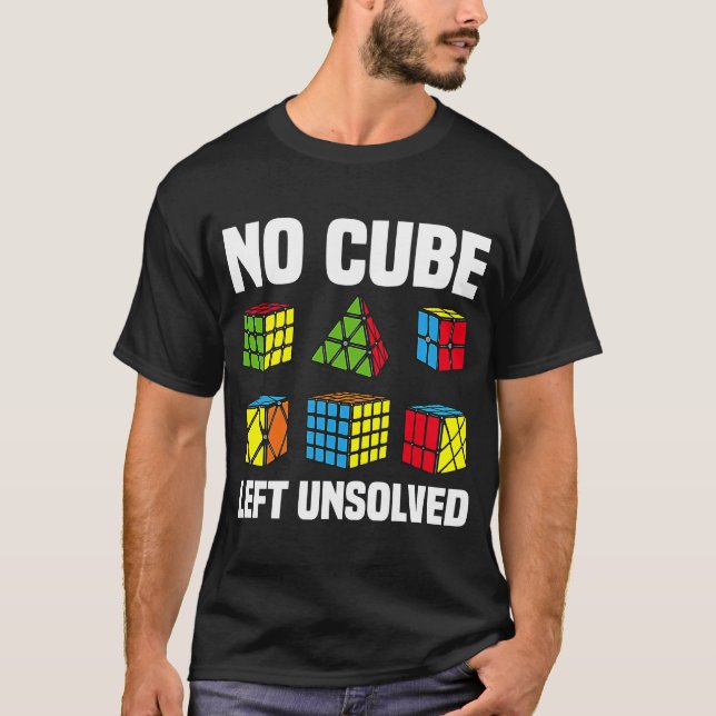 Camiseta No Cube Left Unsolved Competitive Puzzle Cube Spee (Anverso)