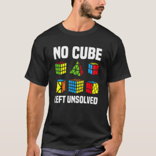 Camiseta No Cube Left Unsolved Cubo de rompecabezas competi