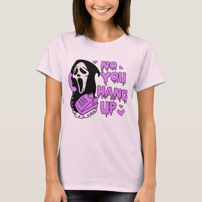 Camiseta No, cuelgues, Gracioso Grito de Horror, Película d (Anverso)