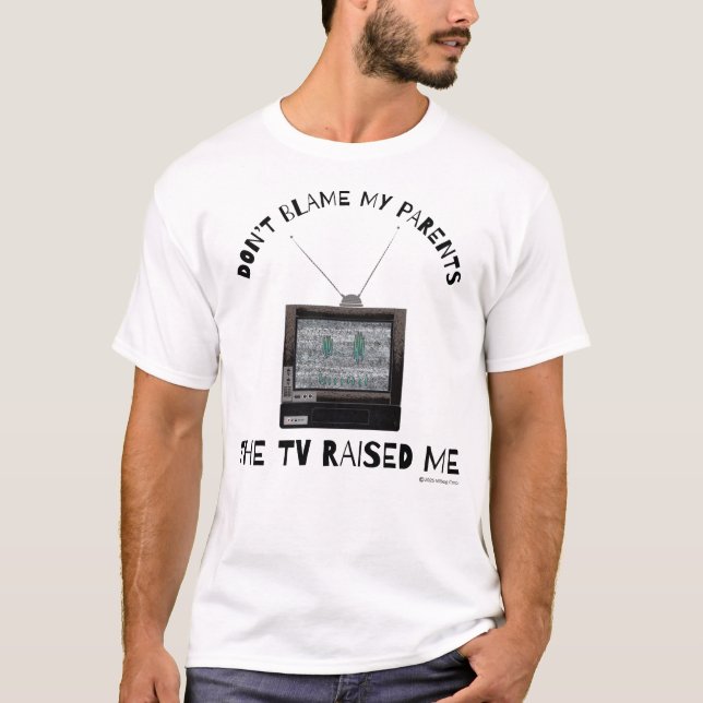 Camiseta No Culpes a Mis Padres La Tele Me Crió Estética Re (Anverso)
