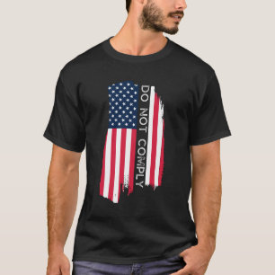 Camiseta No Cumplir, Con Diseño De Bandera Estadounidense