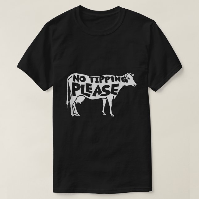 Camiseta No dar consejos, por favor, Graciosa Vaca Agrícola (Diseño del anverso)