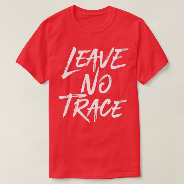 Camiseta No dejar rastro (Diseño del anverso)