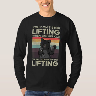 Camiseta No Dejas de Levantar Cuando Te Hacés Viejo Gato En