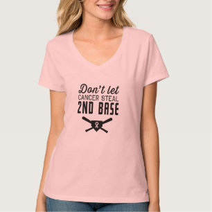 Camiseta No deje al cáncer de pecho robar la 2da base