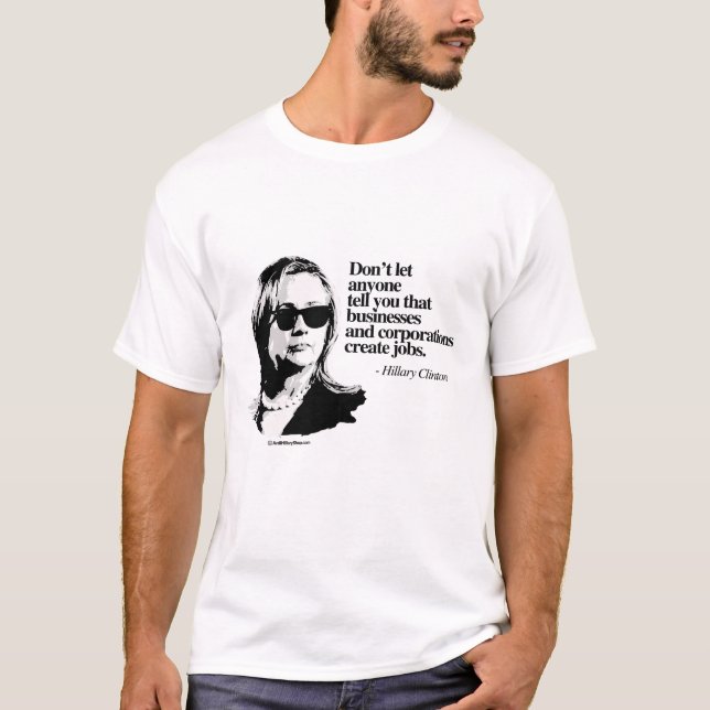 Camiseta No deje cualquier persona decirle - Hillary anti (Anverso)