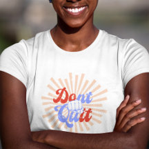 No deje de hacerlo Naranja motivacional Retro púrp