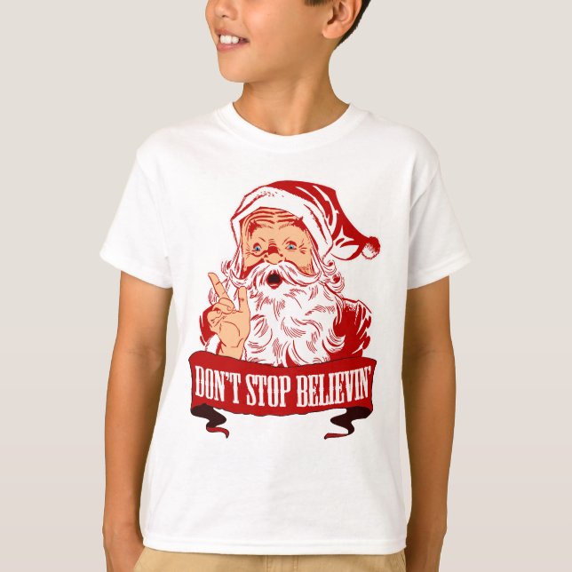 Camiseta No dejen de creer en Santa (Anverso)