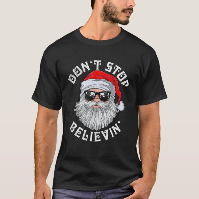 Camiseta No dejes de creer a Navidades de Santa Pajamas chi (Anverso)