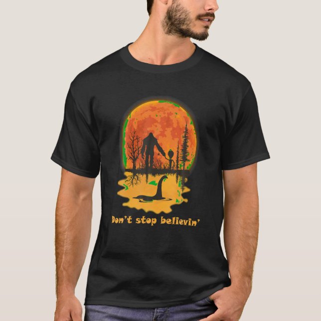 Camiseta No dejes de creer en el monstruoso alienígena de l (Anverso)