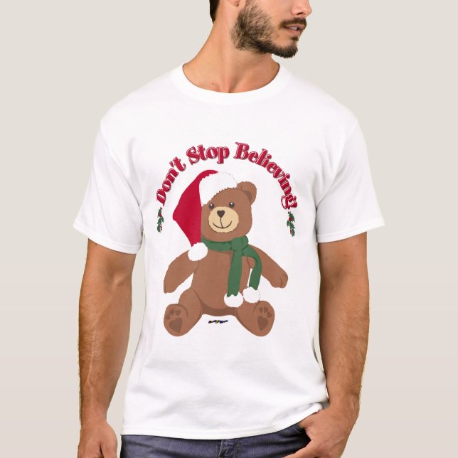 Camiseta ¡No dejes de creer! Navidades Oso (Anverso)