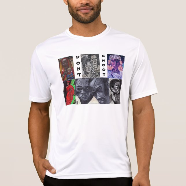 Camiseta NO DEJES DE DISPARAR negro tee (Anverso)