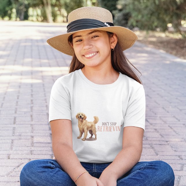 Camiseta No dejes de recuperar - amante del perro - Golden  (Don't Stop Retriving - dog lover -Golden Retriever T-Shirt)