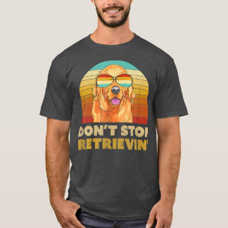 Camiseta No dejes de recuperar el retro Golden Retriever 