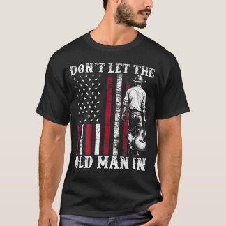 Camiseta No Dejes Que el Viejo Entre Bandera Americana Vint