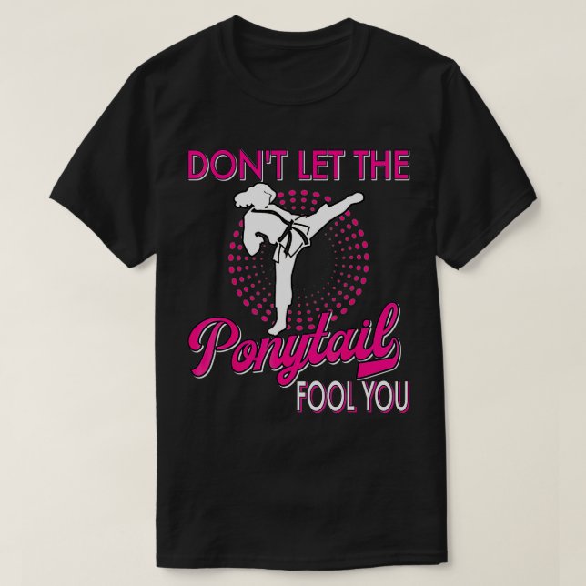 Camiseta No dejes que tu Chica Karate K (Diseño del anverso)