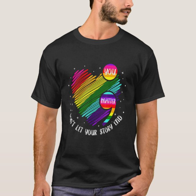 Camiseta No dejes que tu historia termine de apoyar a Lgb (Anverso)