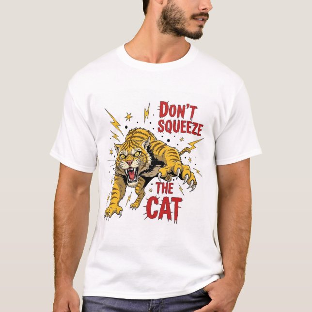 Camiseta No des a emborrachar al gato (Anverso)