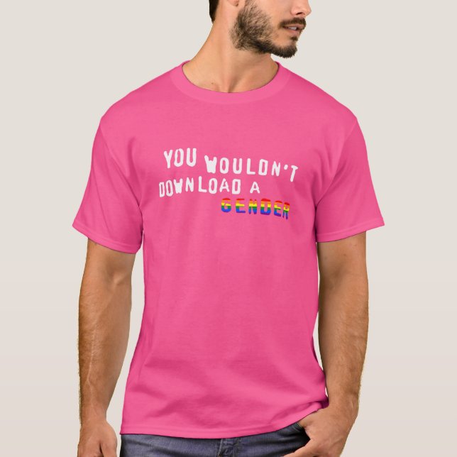 Camiseta No descargarías un Lgbtq de género (Anverso)
