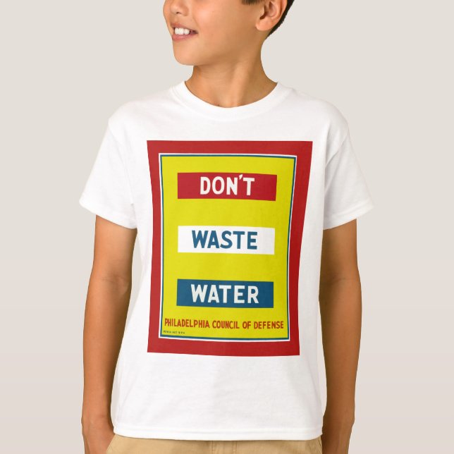 Camiseta No desperdiciar agua (Anverso)